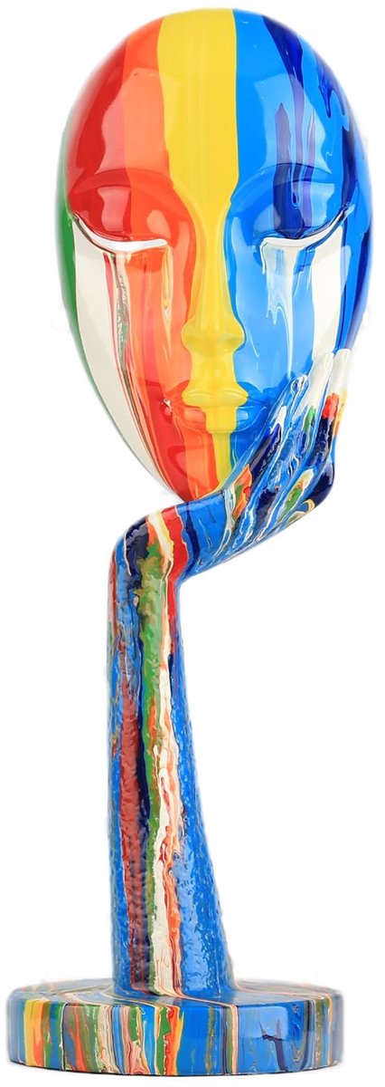 Omgoods - Creatieve Abstracte Masker Sculptuur in Hars voor Thuisdecoratie