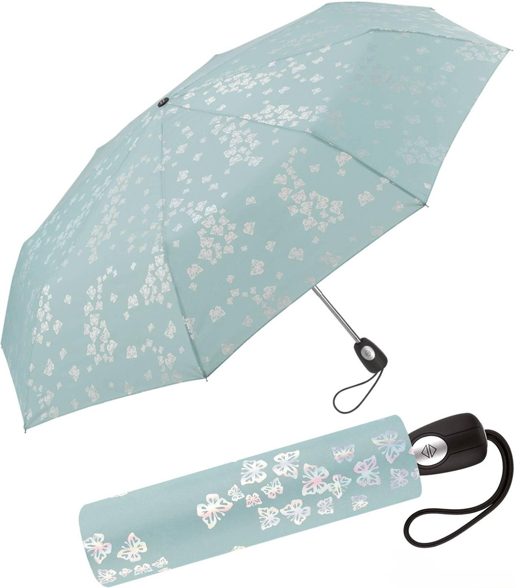 Omgoods - Pierre Cardin Dames Pocketparaplu met Automatische Openfunctie - Turquoise