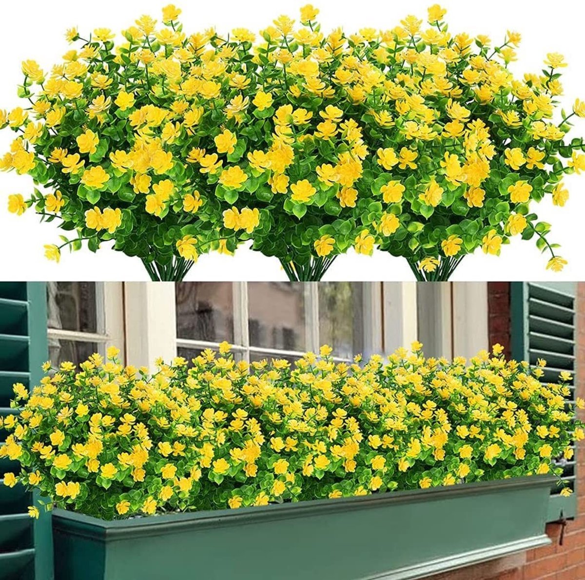 Omgoods - Set van 8 UV-bestendige Kunstbloemen voor Binnen en Buiten