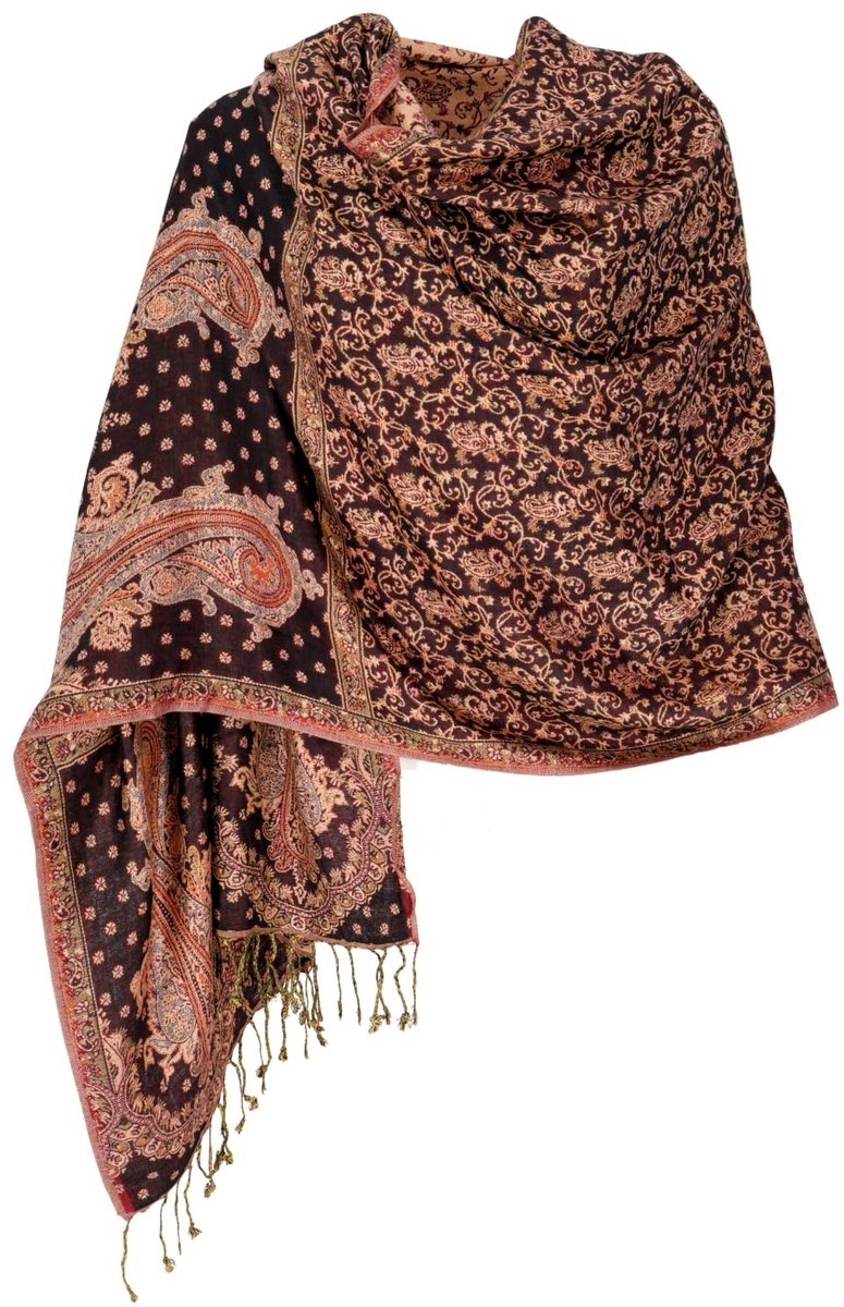 Omgoods - Indian Sjaal met Paisley Patroon 180x70cm