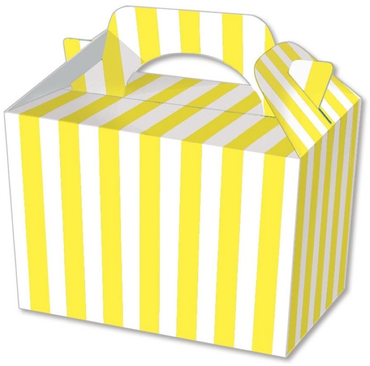 Omgoods - 40 Stuks Gekleurde Feestdozen voor Kinderen met Strepen, Geel