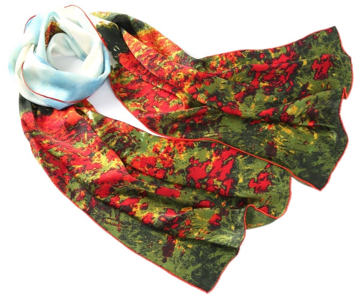 Omgoods - Lange Zijde Sjaal met Van Gogh Print