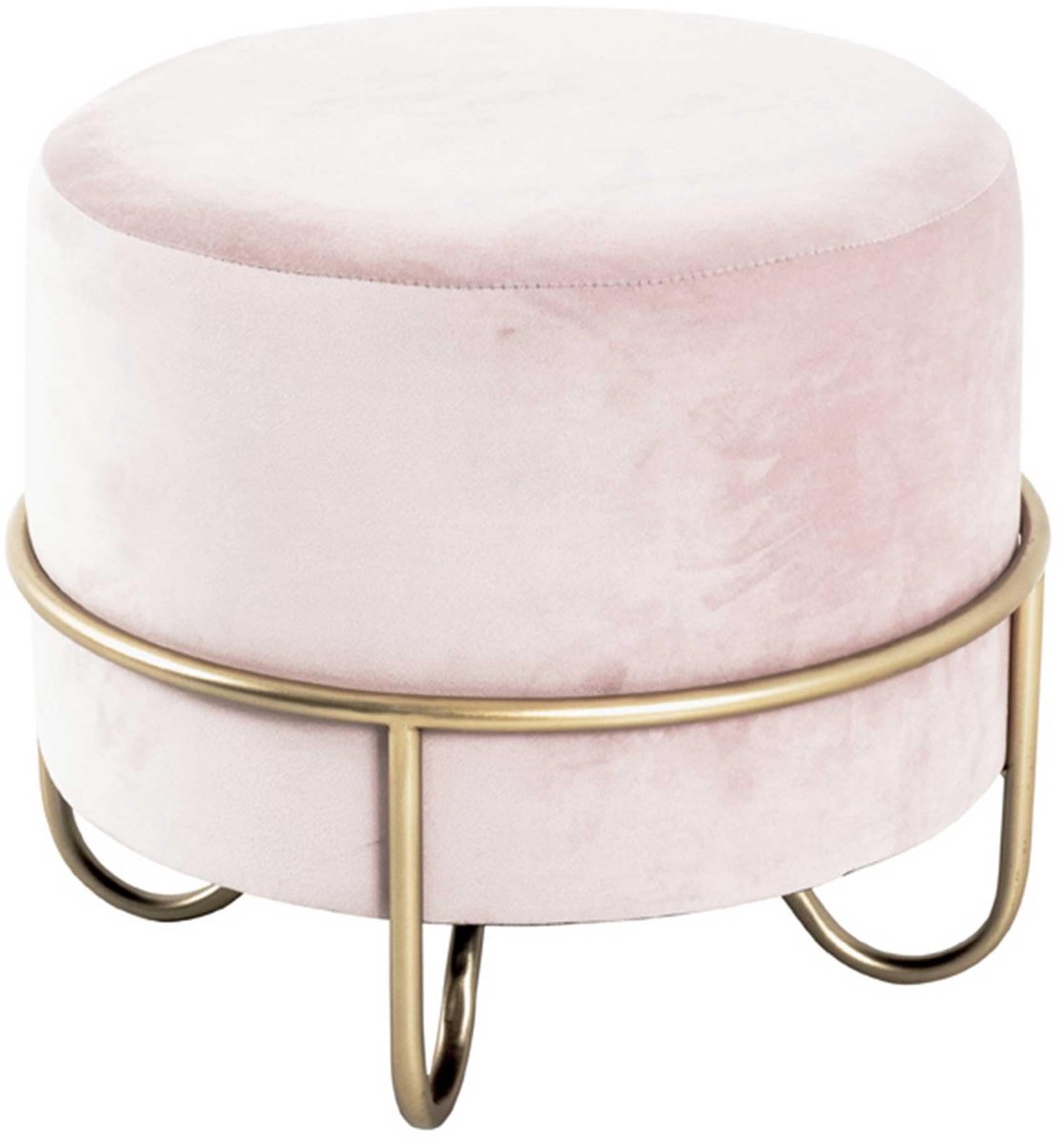 Omgoods - Velvet Hocker met Ø 43 cm