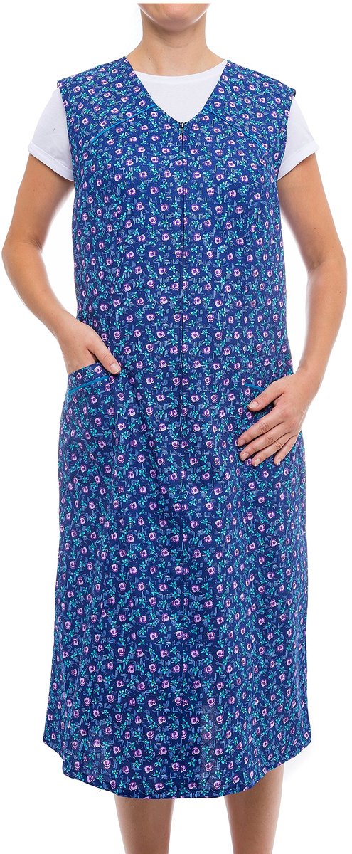 Omgoods - Lange Dames Schort met Rits en Pocket - 100% Katoen