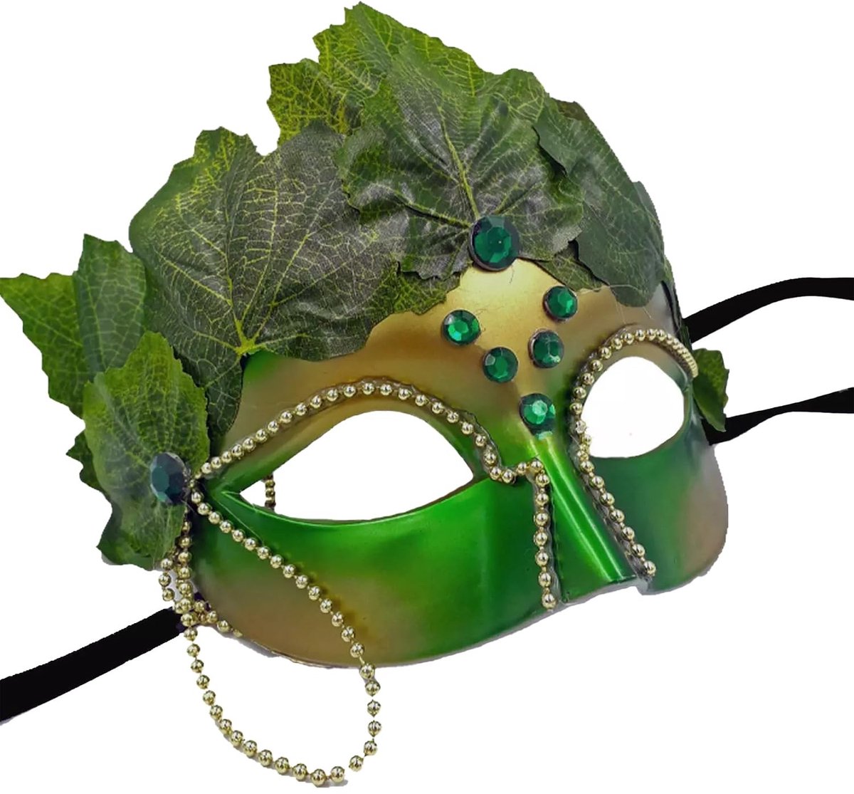 Omgoods - Forest Nymph Oogmasker met Bladeren en Sieraden