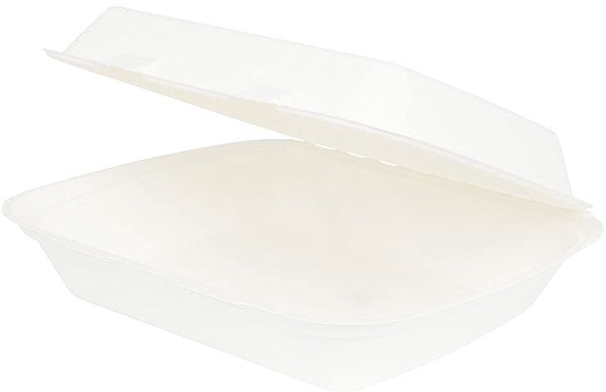 Omgoods - Suikerriet Take-Away Box met Scharnierdeksel (25 x 20 x 7.5 cm)