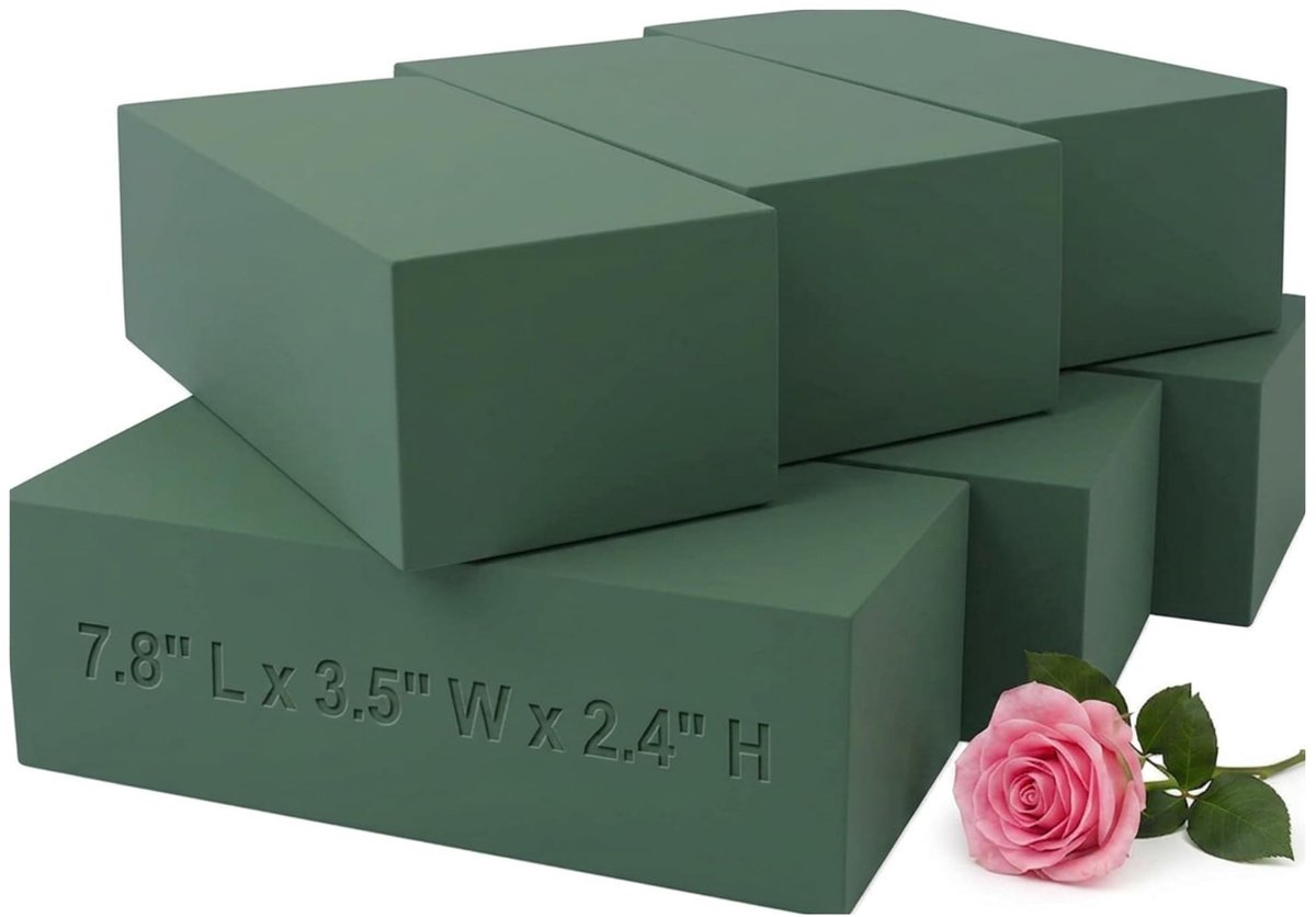 Omgoods - Set van 6 Bloemen Schuimblokken voor Decoraties
