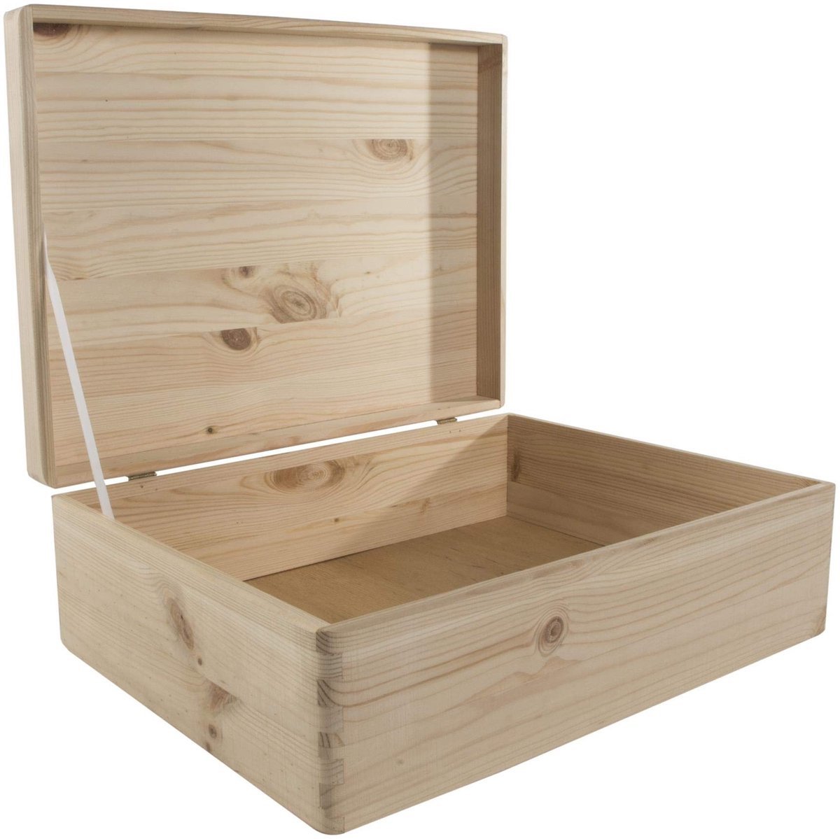 Omgoods - Grote Onbewerkte Houten Opbergdoos voor Creatieve Projecten