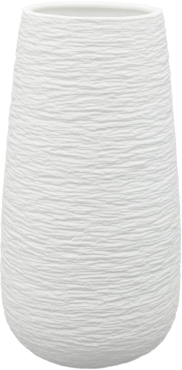 Omgoods - Elegante Witte Keramische Vaasje voor Bloemen 10 Inch