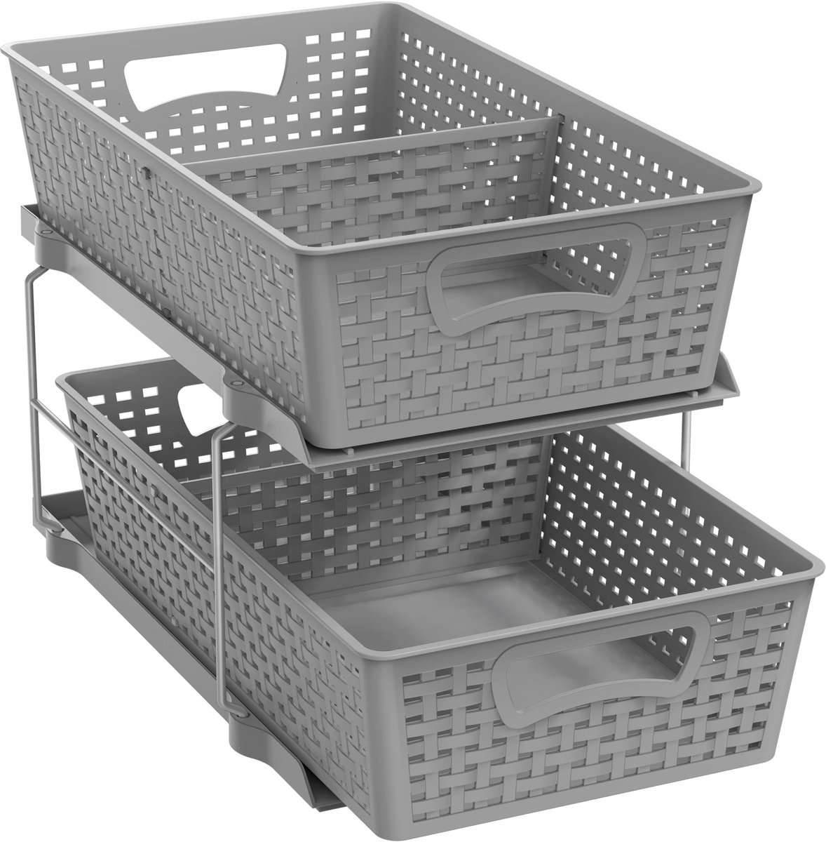 Omgoods - 2 Laags Badkamer Organizer met Uittrekbare Lades
