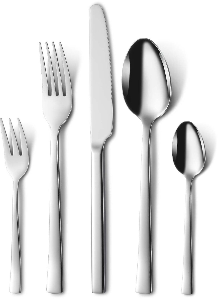 Omgoods - 30-delig Bestekset voor 6 Personen - Inclusief Messen, Vorken en Lepels