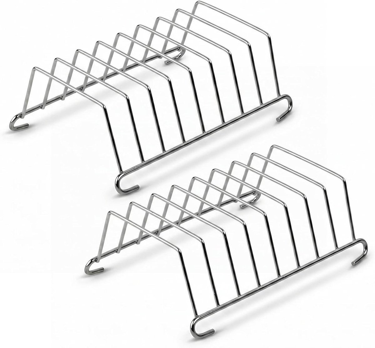 Luchtfriteuse Houders - Broodrooster Grill - Perfect Brood Bakken - Optimale Luchtcirculatie - 13.5 cm - Zilver
