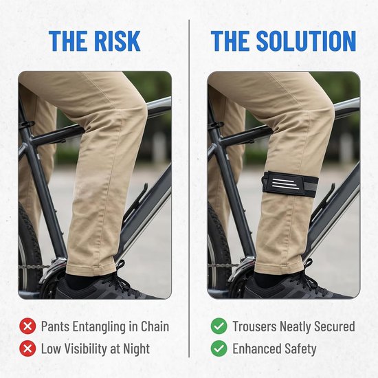 Elastische broekbanden voor sport en buitenactiviteiten, 8 stuks, verstelbaar in 4 kleuren, ideaal voor fietsen, hardlopen en wandelen — afbeelding 4