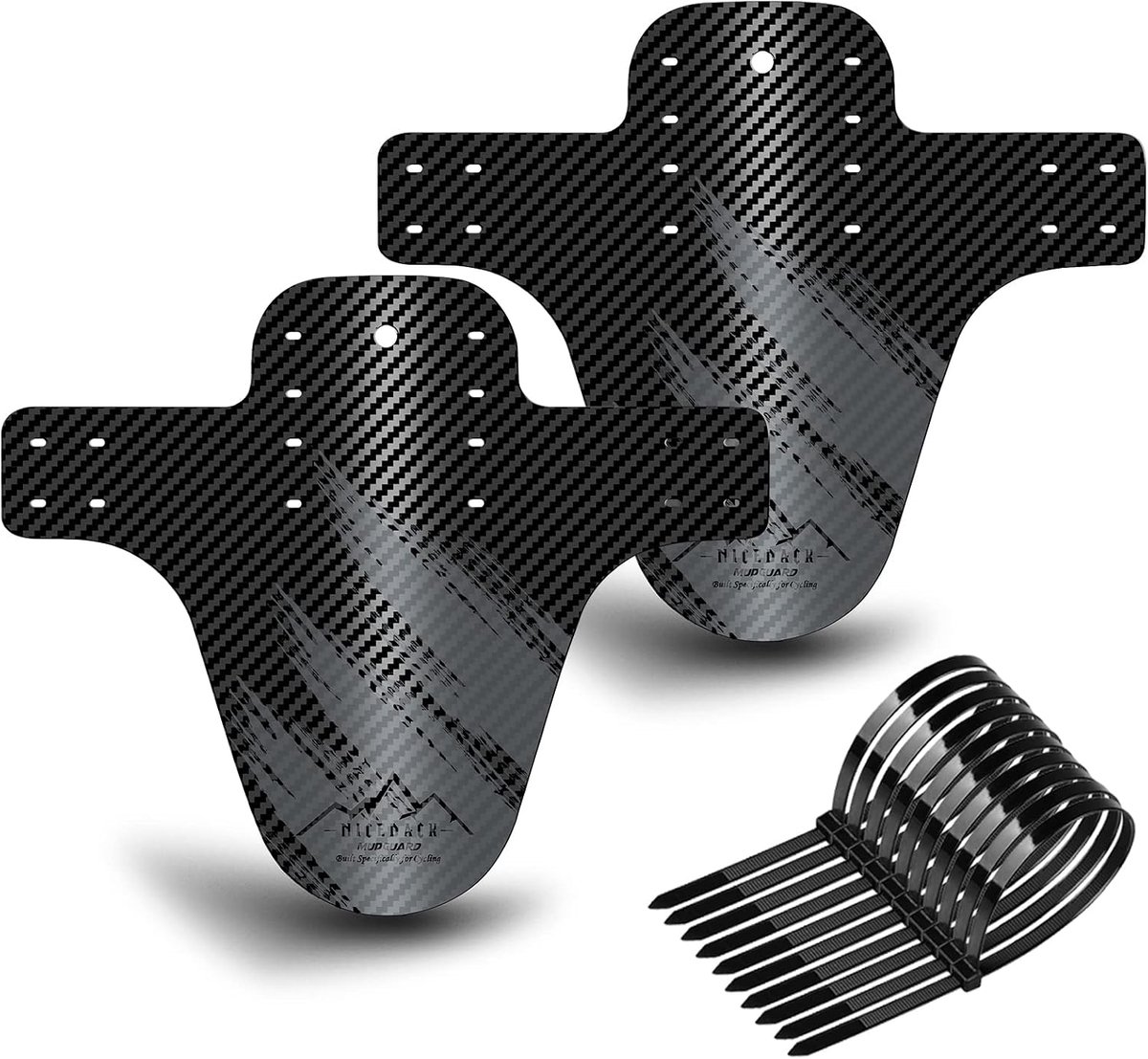 SnelShoppen - Mud Guard voor Mountainbike, Spatbord MTB, Spatbescherming, Voor en Achter Fietsaccessoires, Lichtgewicht PP Kunststof, Voor 20 26 27.5