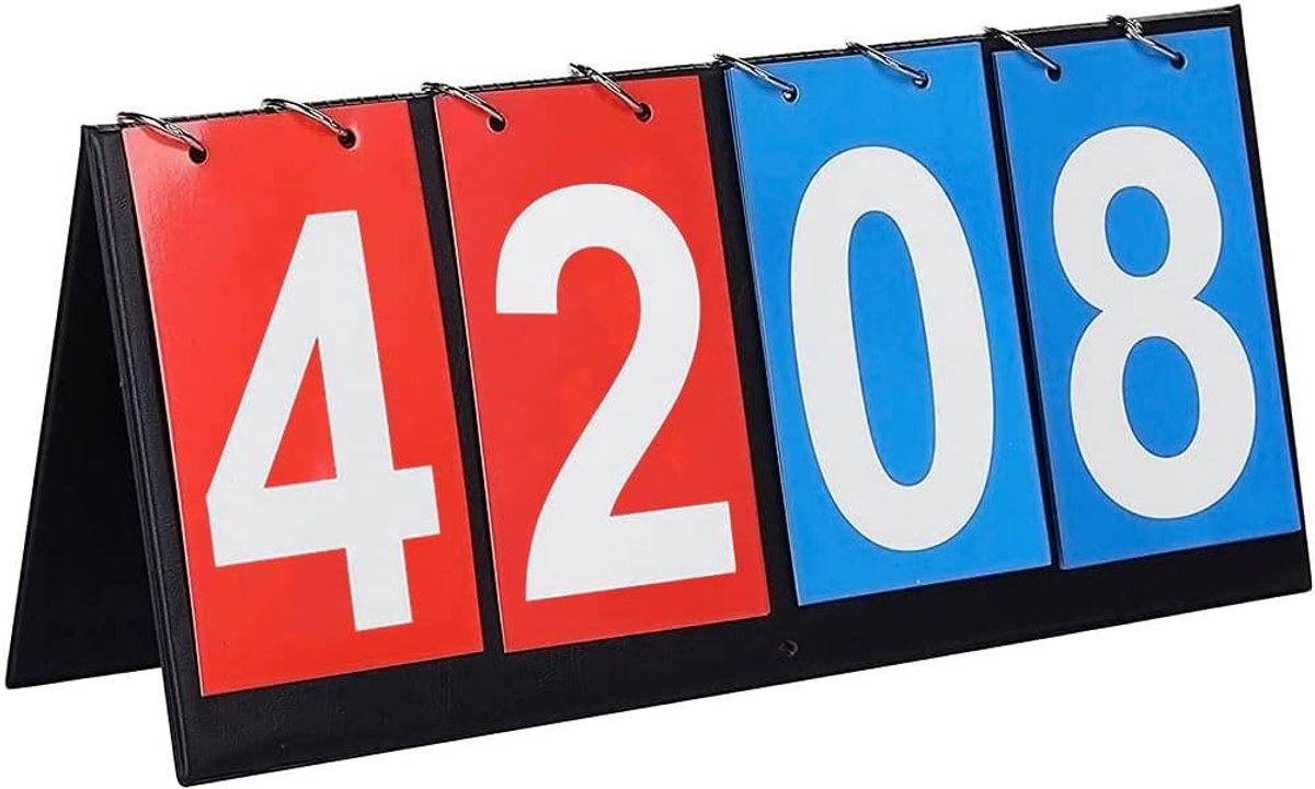 Scorebord 4 Digits - Tafelscorebord - Duidelijke cijfers - Ideaal voor sportcompetities - ShopVlot