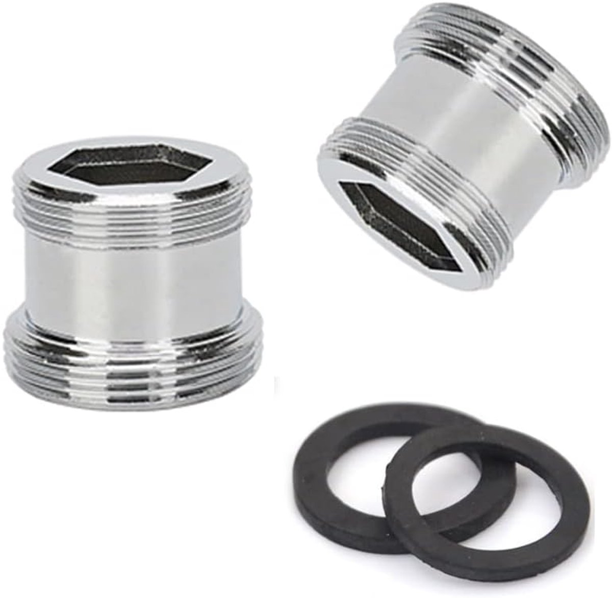2pcs Water Purifying Faucet Adapters, 22mm NPT Male Thread Transfer to Male Thread, Faucet Aerator for Bathroom - ShopVlot