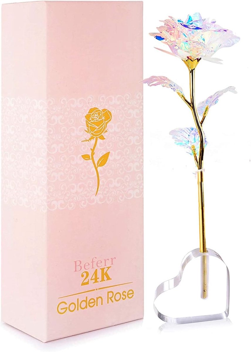 Infinity Rozenhart Stand - Kunstbloemen - Altijd bloeiende rozen - Perfecte geschenk voor speciale gelegenheden - ShopVlot