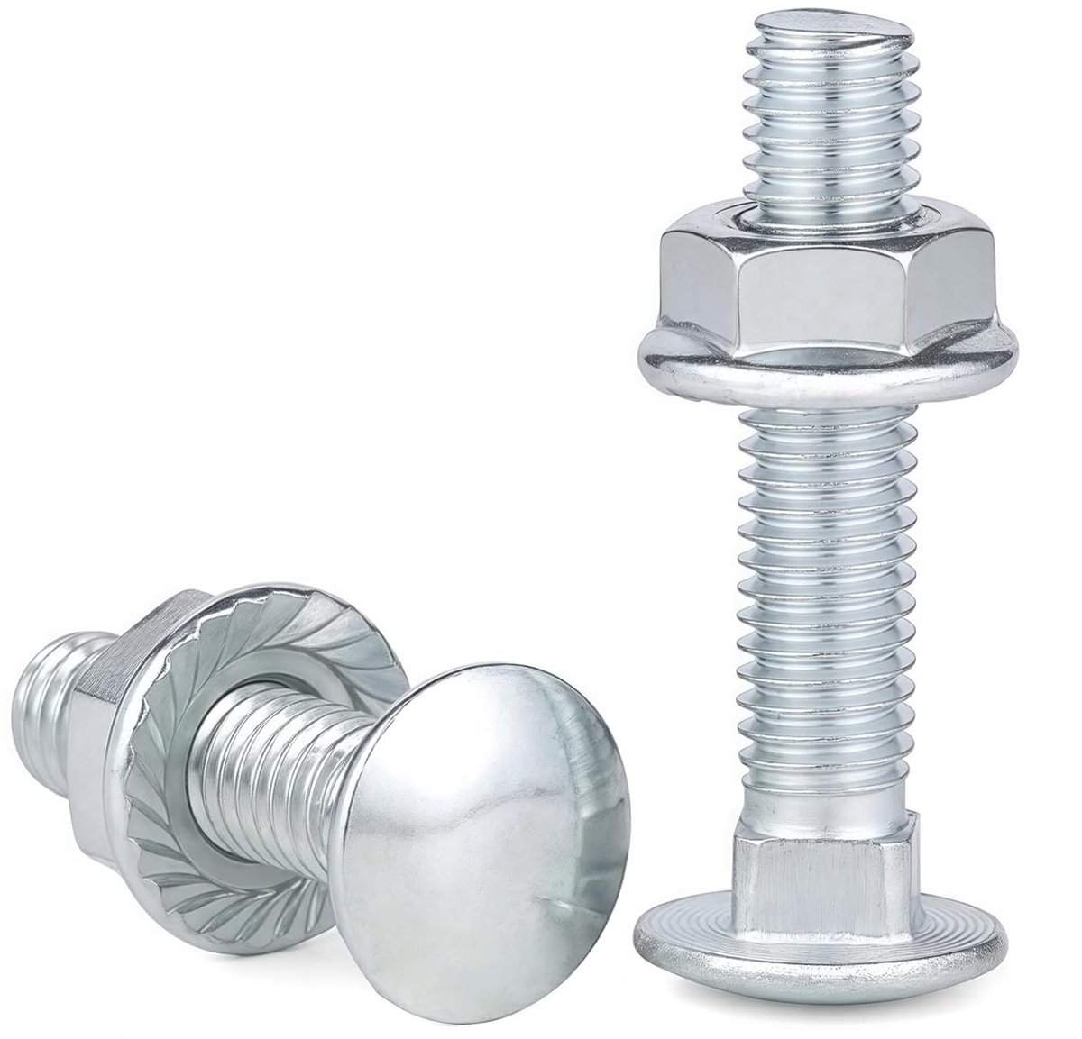 SnelShoppen - 20 Stuks Lock Screws M6x30mm Bevestigingsbouten met Hexagonale Flensmoeren van Hoogwaardige Koolstofstaal - Ideaal voor Klussen en Toepa