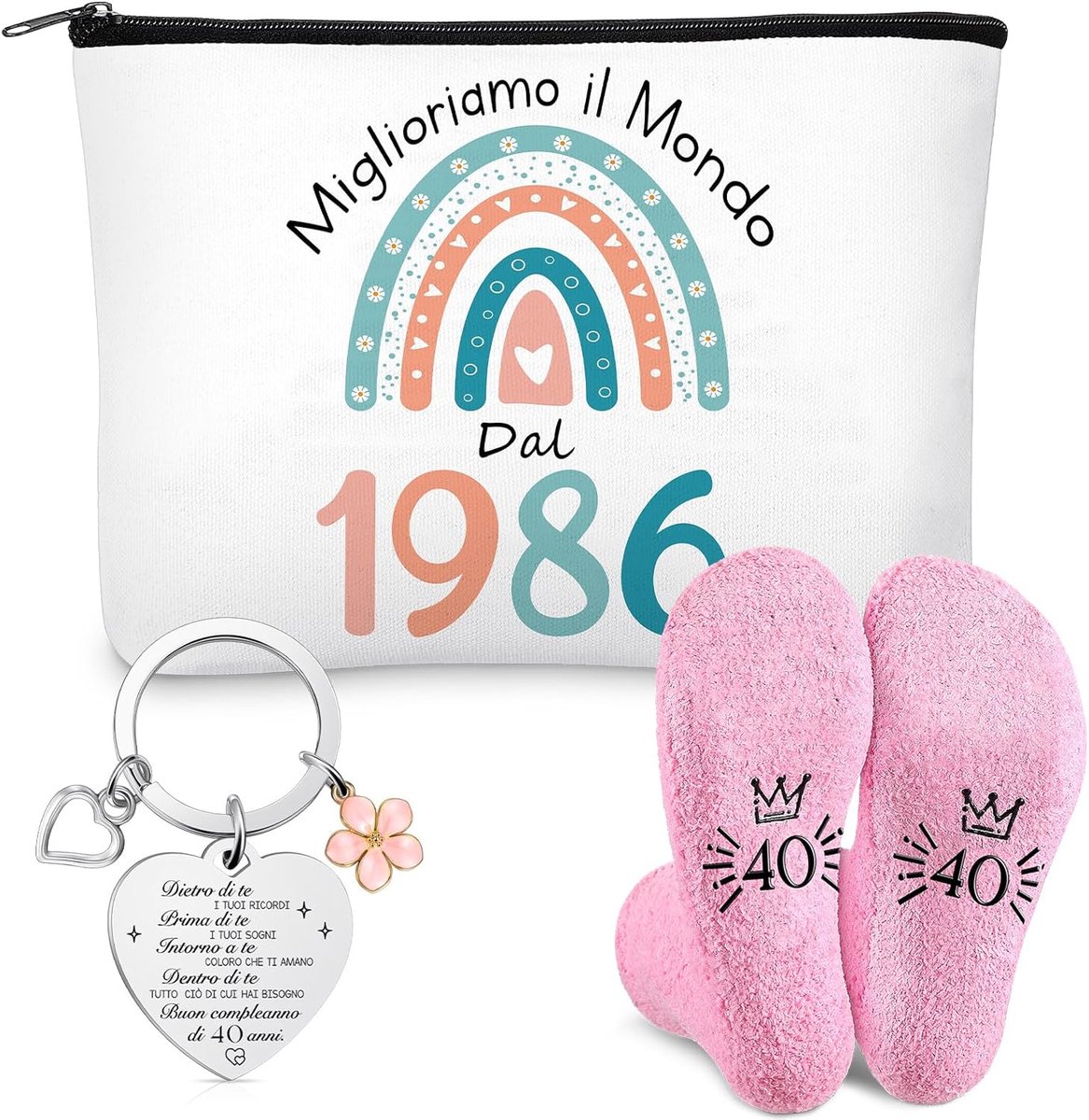 Jadive Gifts for Women for Birthday, Includes Women Makeup Bag, Socks and Keychains for Wife, Mom, Grandma, Daughter - ShopVlot