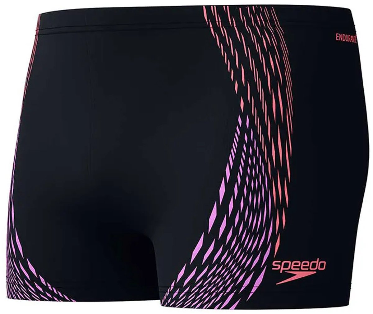 Speedo Duo Logo Print Zwemboxer Zwart UK 38 Man