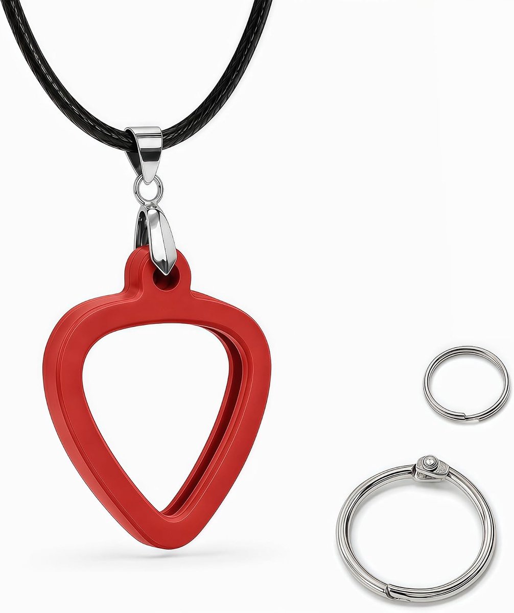 Musiin Guitar Pick Holder Necklace, Double-Sided Universal Design, Easy Access, Suitable for Players of Different - ShopVlot