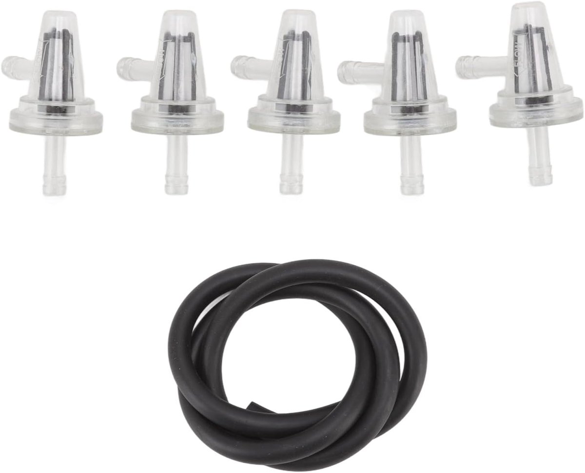 SnelShoppen - Motor Brandstoffilter Set - Transparant Universeel 1/4 6 Mm 7 Mm - Geschikt voor 90 Graden Hoek - Duurzaam en Betrouwbaar