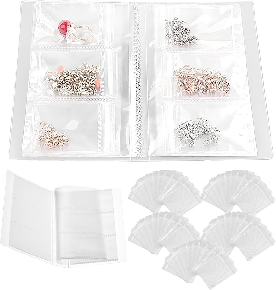 Transparent Jewelry Storage Book, Jewelry Storage Book, Travel Jewelry Organizer, Holds Travel Rings, Necklaces - ShopVlot