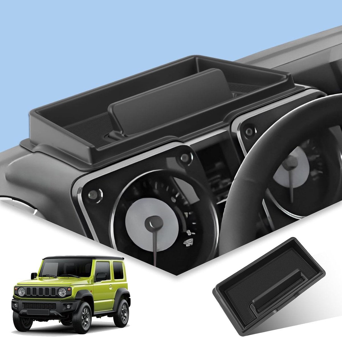 SnelShoppen - Center Console Organiser voor Suzuki Jimny JB64W JB74W 2018-2024, Console Organizer, Telefoonhouder, Console Plank, Opbergruimte, Hoogwa