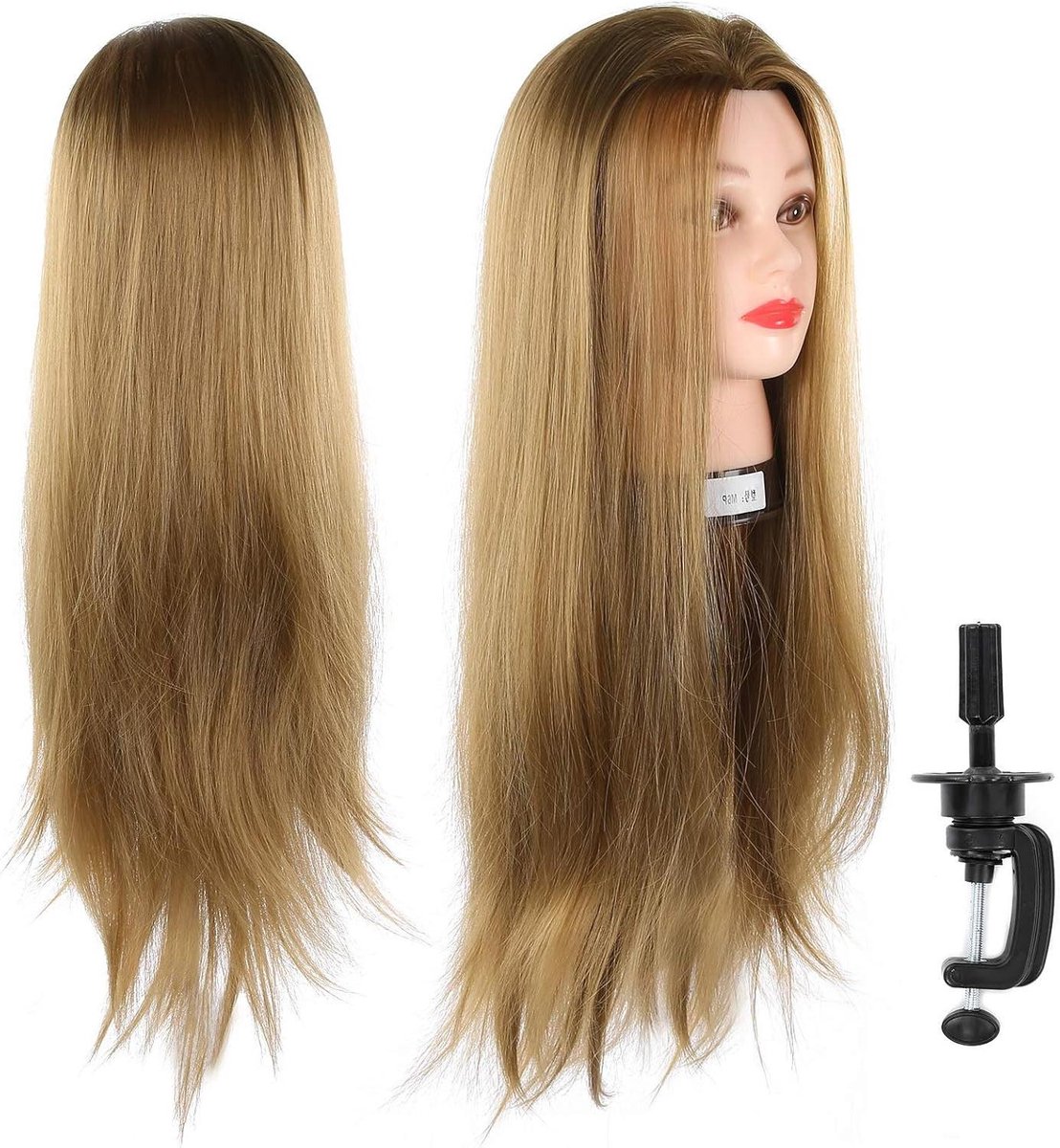 Mannequinhoofd Oefenhoofd - Kappershoofd Pruikenhoofd - Haarstyling Oefenen - Groot Haarvolume - 65 cm - Niet gespecificeerd