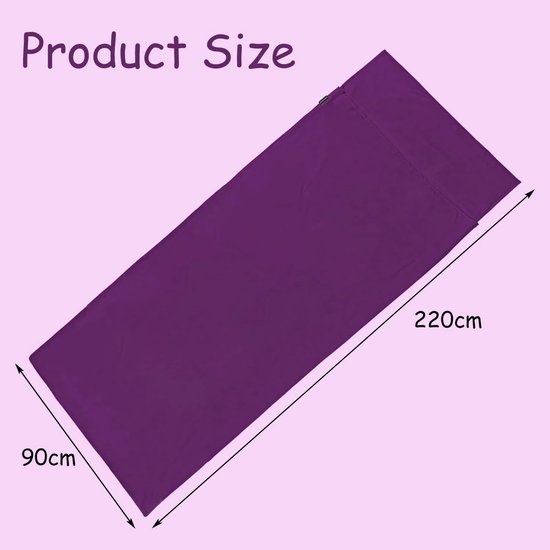 Omgoods- Huttenslaapzak 2-in-1 - Ultralicht Katoen - Ademend Comfort - Ritssluiting - Opbergtas - Royale Afmetingen 220 x 90 cm - Reisslaapzak — afbeelding 3