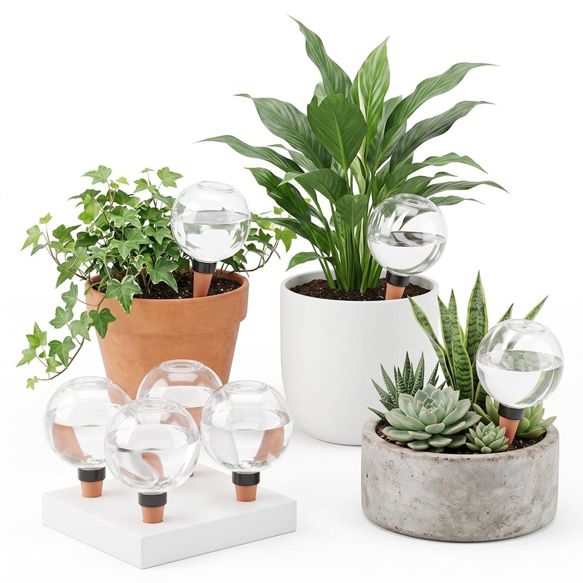 Omgoods - Set van 4 Automatische Bewateringsballen voor Planten