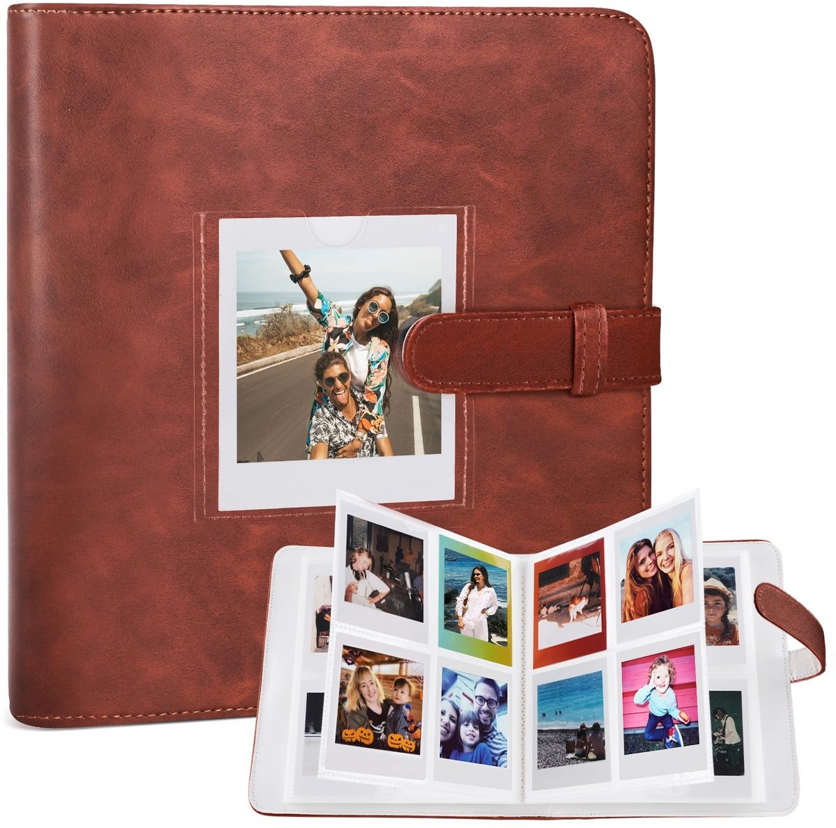 Omgoods- Fotoalbum 288+1 vakjes - Compatibel met Fujifilm Instax Square/SQ1/SQ6/SQ10/SQ20/SQ40 - Fotoalbum voor 288 foto’s - Hoogwaardig PU-lederen omslag - Volledige bescherming tegen water en stof - Fotoboek