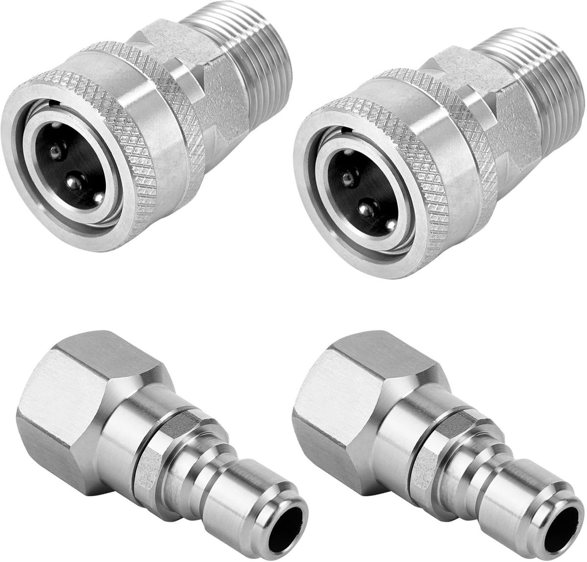 Omgoods - Hogedrukreiniger Quick Connect Set - 4 Stks M22 naar 3/8" Fittings Kit
