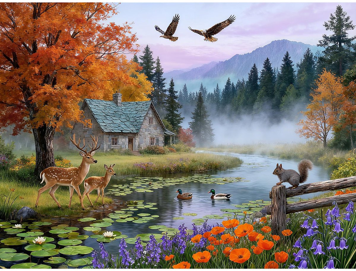 Omgoods - 1000 Stuk Puzzel voor Volwassenen - The Morning Valley