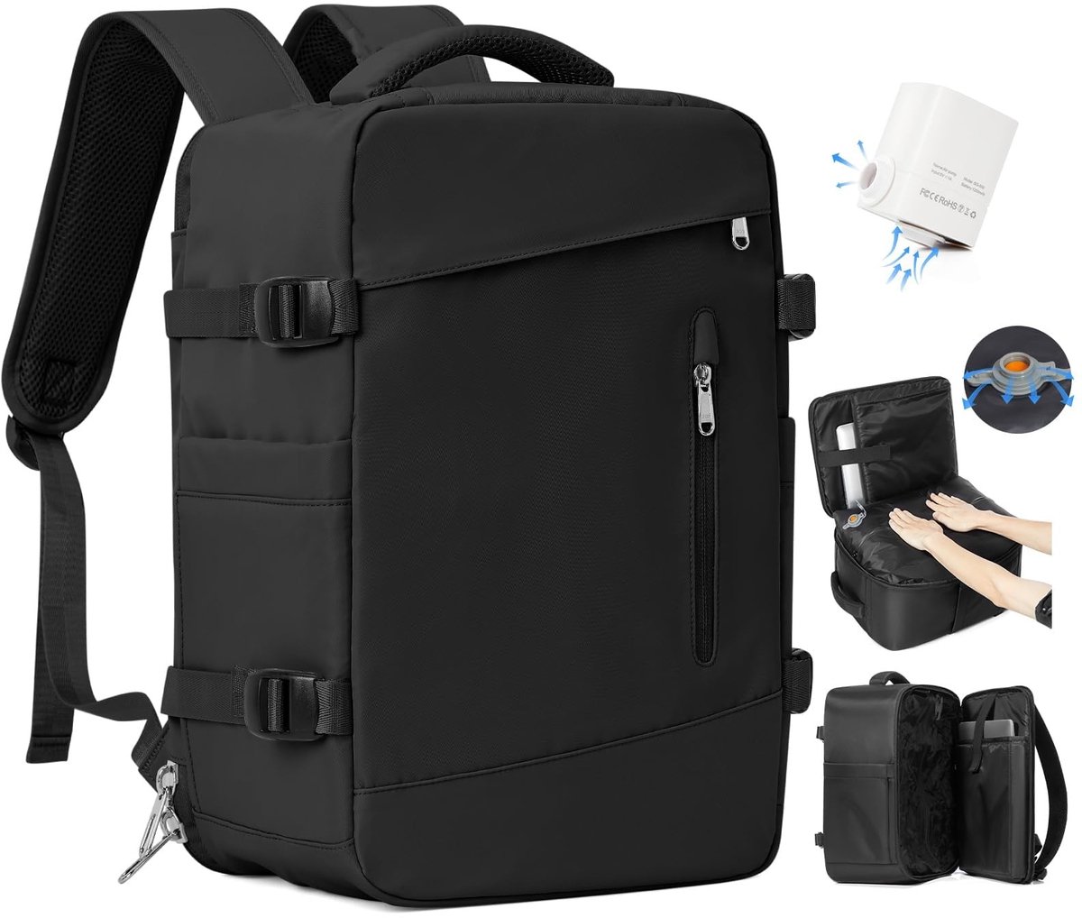 Omgoods - Vacuüm Rugzak voor Reizen - Handbagage 40x30x20 cm