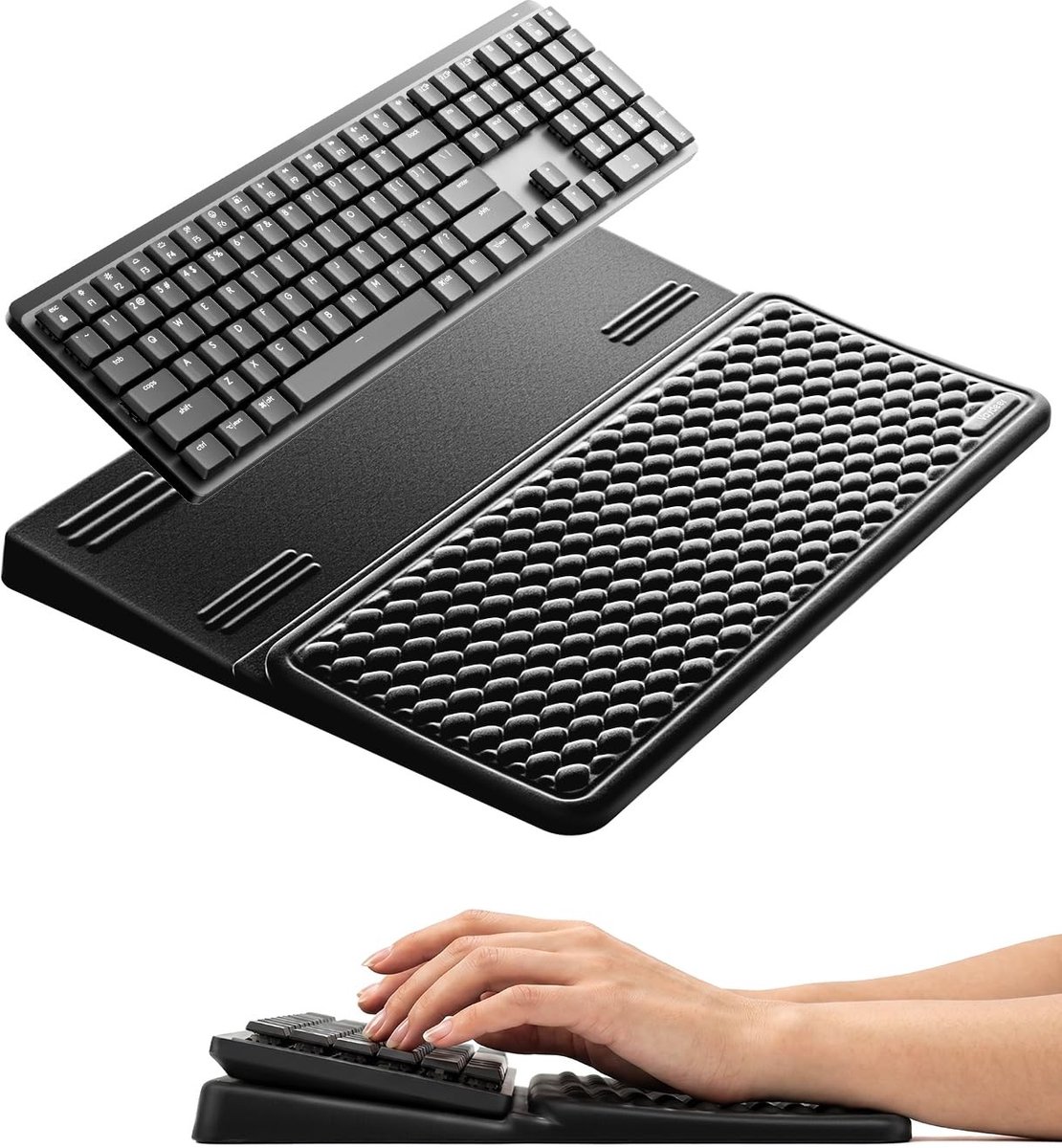Omgoods - 3-Delige Ergonomische Polssteun Set voor Toetsenbord en Muis - Antislip