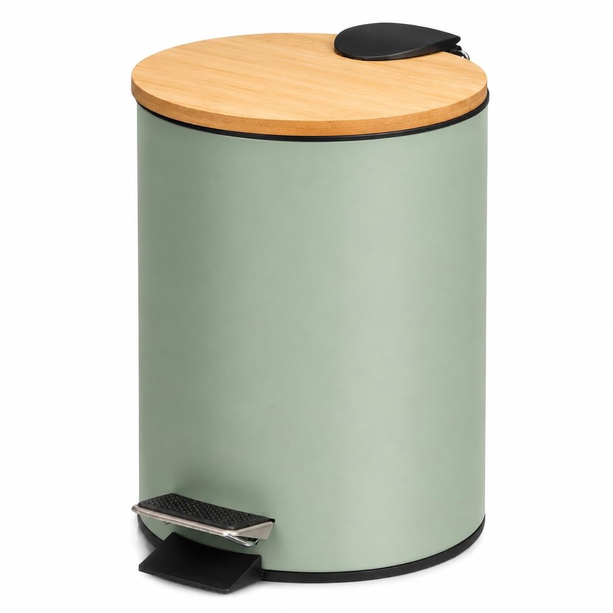 Omgoods - Bamboe en Metalen Badkameremmer met Pedal 3L