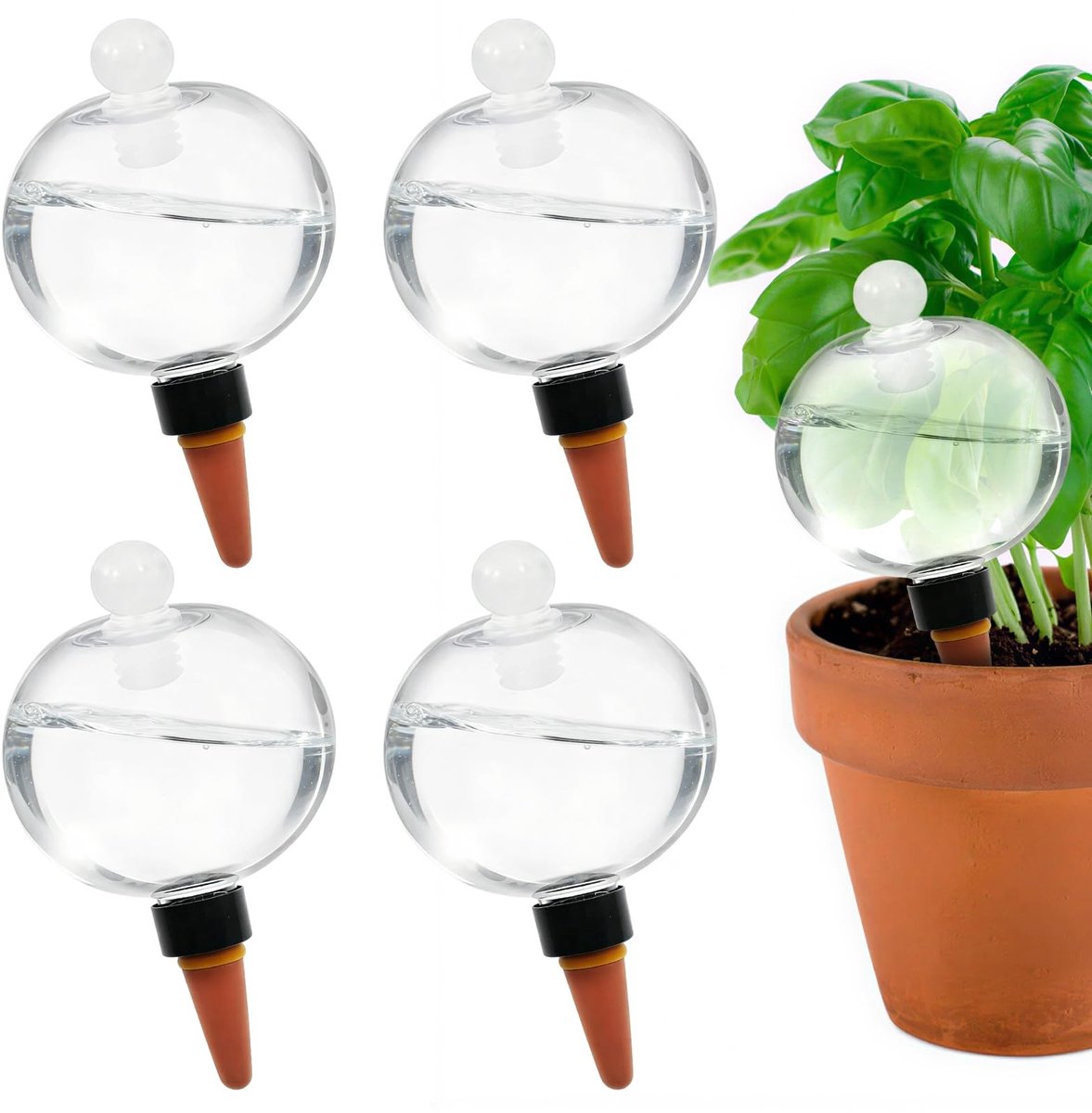 Omgoods - LOMUG Zelfbewaterende Bewateringsballen - 4 Stuks 500 ml Automatische Irrigatie