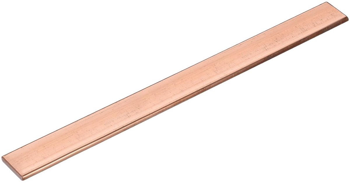 Koperen platen, 20 mm breed, 99,99% zuivere koperen staaf, platte koperen plaat, 5 mm dik, koperen profielen, metalen plaat, koperen platte stang voor modelbouw, sieraden