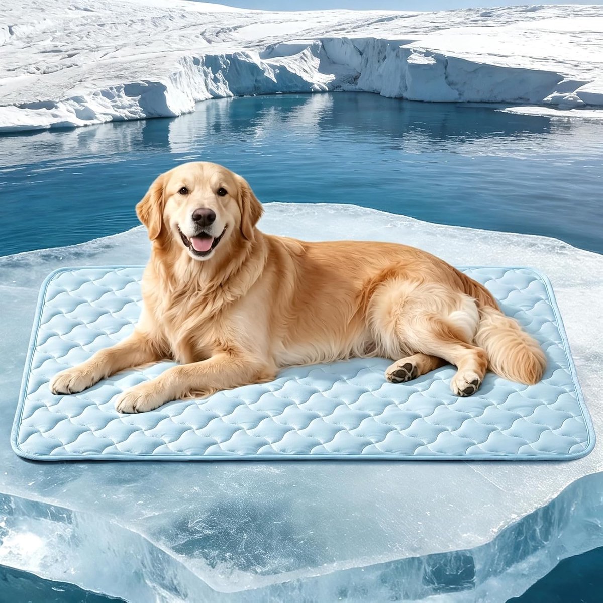 Koelmat voor honden, zelfverfrissende mat, verfrissend kussen voor honden, duurzame en draagbare verkoelende deken, wasbaar, voor binnenshuis, onderweg