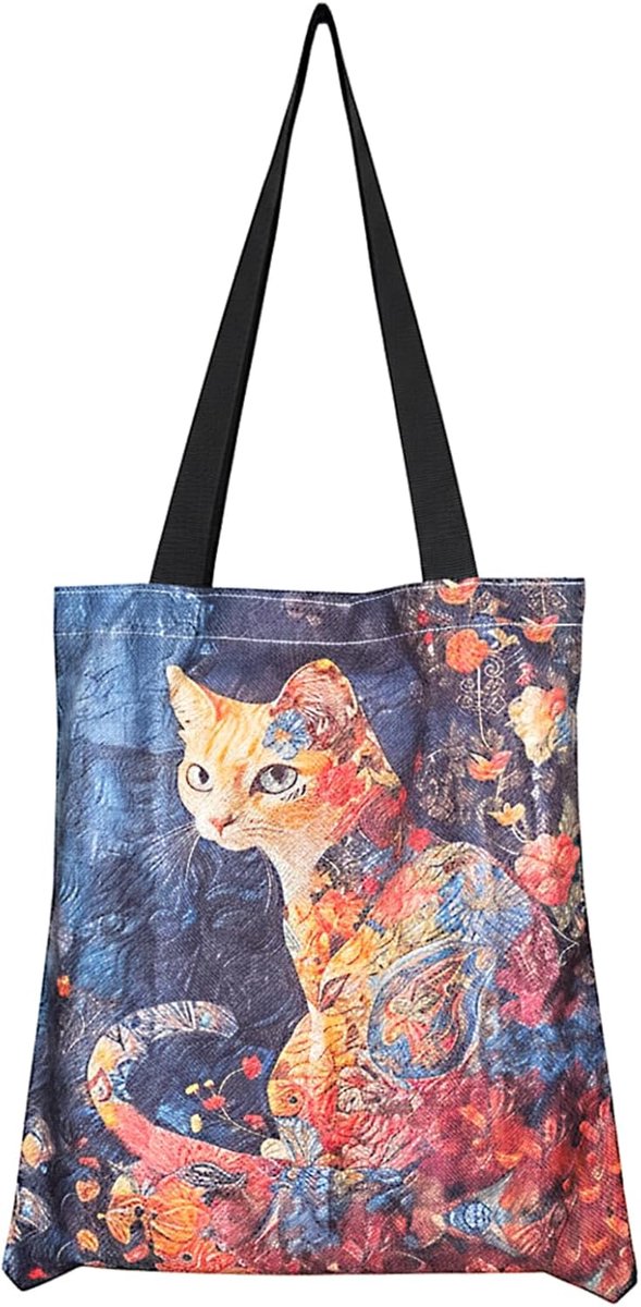 Herbruikbare Schattige Katten Tote Bag Canvas Bag Strandtassen Esthetiek voor Vrouwen als Cadeau 40 * 33CM
