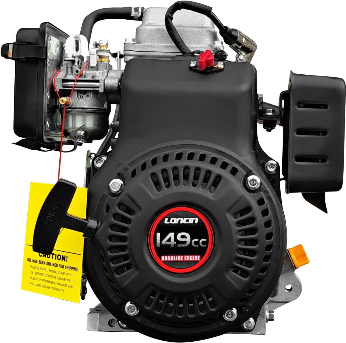 SnelShoppen - 4-Takt Benzinemotor 149 cc Staande Motor, Vervangingsmotor voor Go-Kart, Schokplaat, Duurzaam en Betrouwbaar