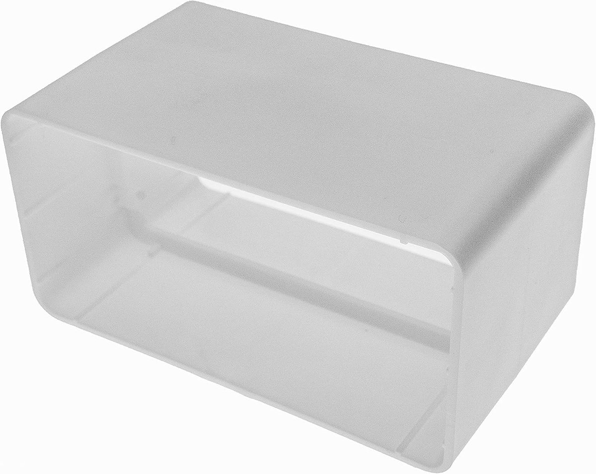 Systems 55 x 220 mm Rechthoekige buisverbinder voor kunststof vlak kanaal ventilatiesysteem - Adapter voor verwarming, koeling buis - Kanaalverbinder voor ventilatiebuis, luchtkanaal