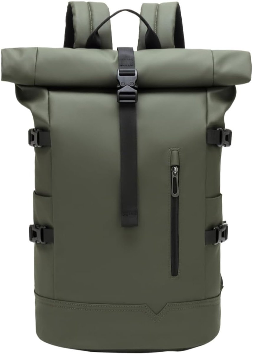 Rugzak groot, 33 l, waterdichte laptoprugzak, heren, dames, 15,6 inch, schoolrugzak, lichte fietsrugzak, anti-diefstal, sportrugzak voor reizen, fietsen, universiteit, vrije tijd
