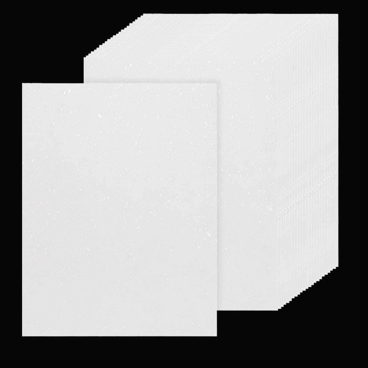 50 vellen ivoor kaart voorraad printerpapier, 250 g/m² verdikt A4-certificaatdrukpapier, zilverfolie vlokken crème karton voor schrijven, menu's, uitnodigingen, brieven