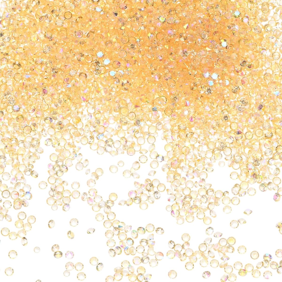 METERXITY 42000 stuks acryl diamanten, 0,08 inch/2 mm bruiloft tafel strooi confetti kristallen voor vaasvullers/kunstambacht, acryl diamanten edelstenen [lichtgeel AB]