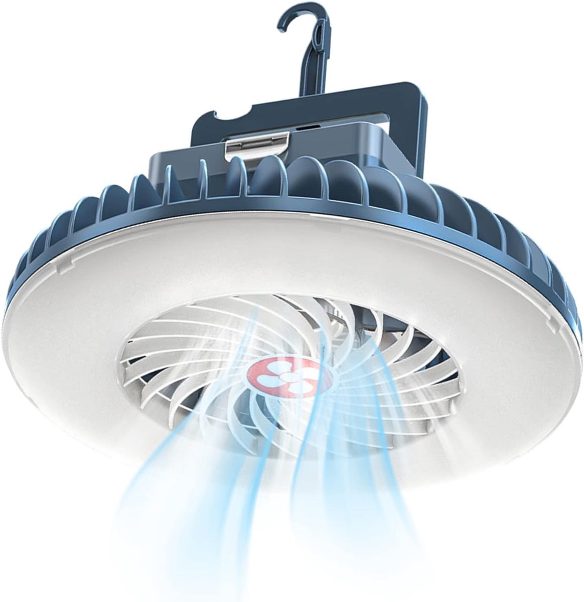 Campinglamp met ventilator Oplaadbaar via USB Camping ventilator met licht Tentlamp Lantaarn Powerbank Buiten Kampeer Accessoires