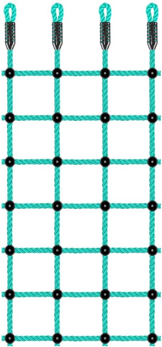 Klimpoort, klimnet, ladderspel, nylon touw, buitenspel, schommel voor kinderen, speelplaats, hut, trainingsaccessoires, 196 x 76 cm