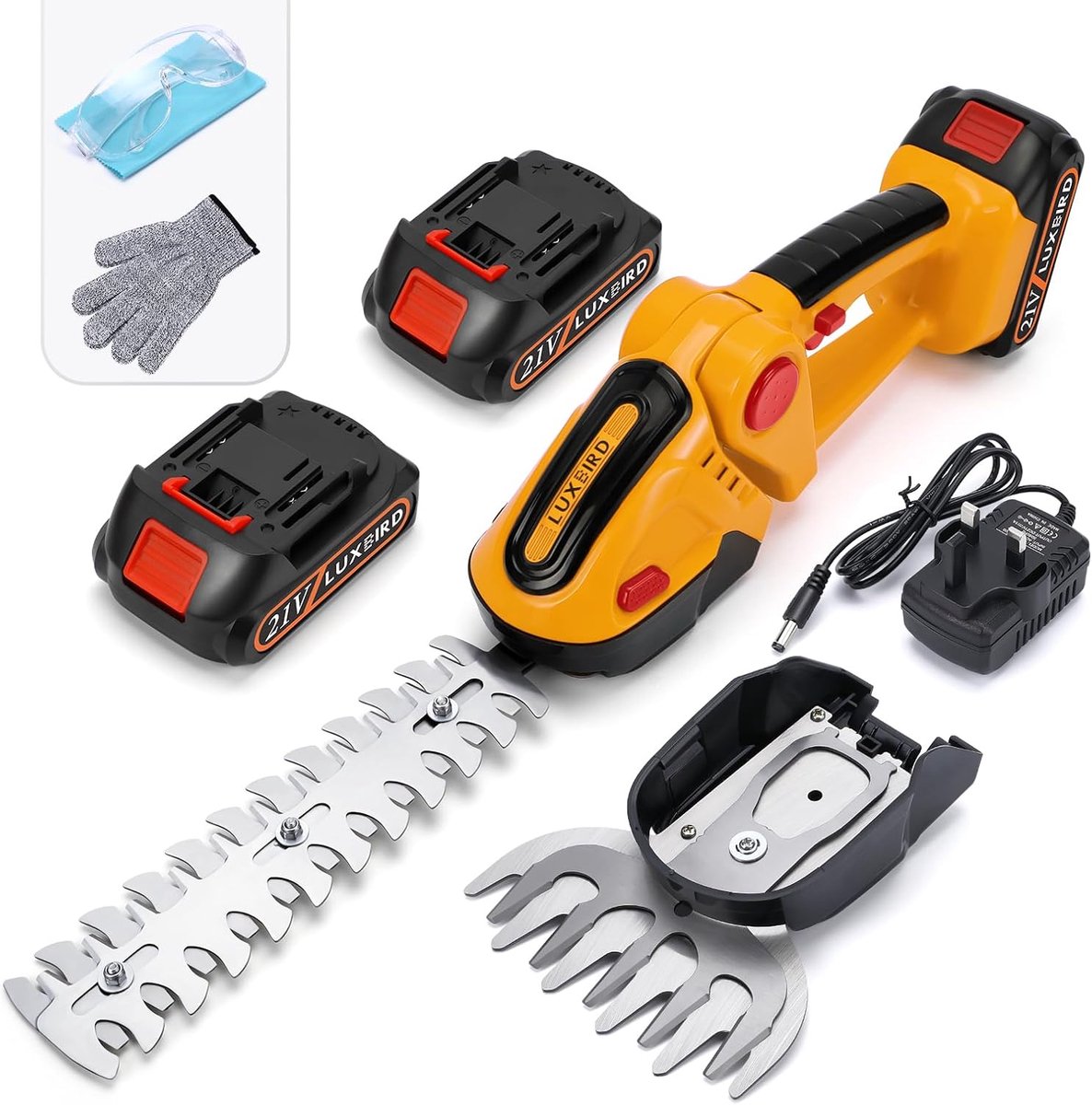 Heggenschaar 21 V - 2-in-1 Accu Heggenschaar - IP67 Waterproof - Efficiënt snoeien en maaien - SnelShoppen