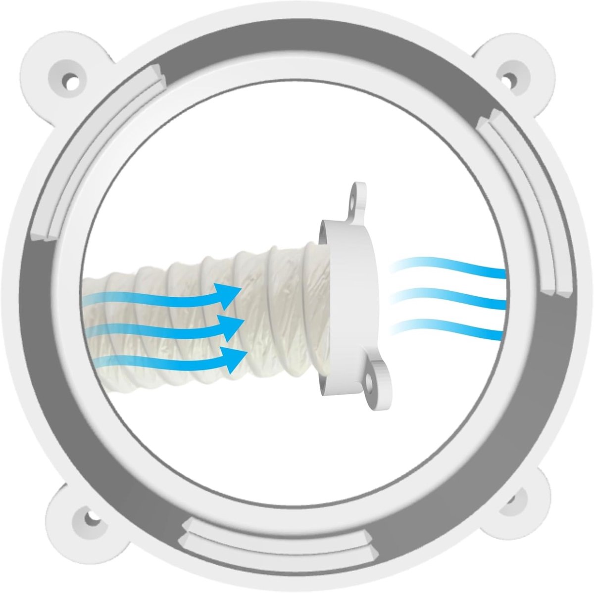 Flensadapter 150 mm - Voor afvoerslang - Eenvoudig te installeren - Perfecte aansluiting - ShopVlot